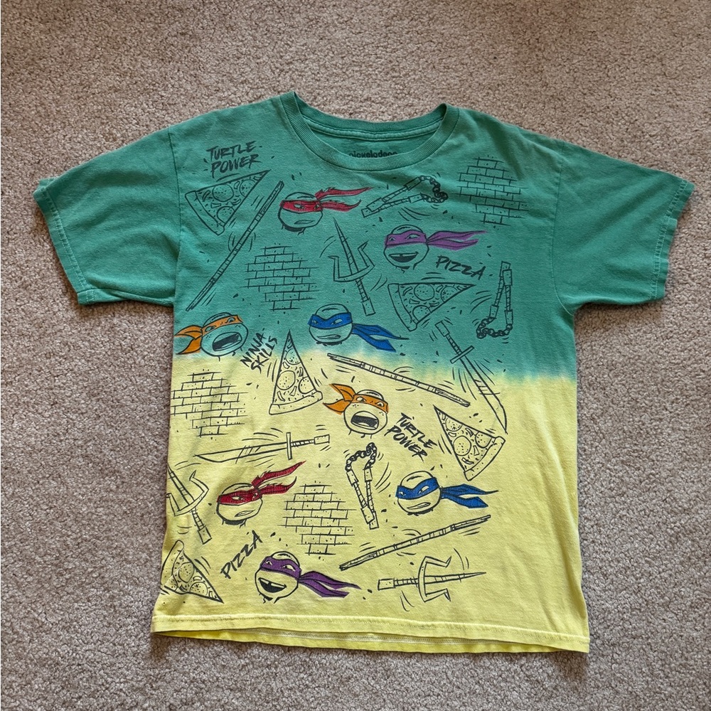 90s Nickelodeon Green and Yellow Ninja T-Shirt